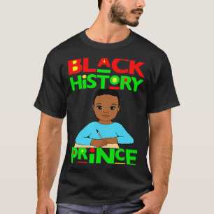 Zwarte Geschiedenis Prins Melanine Jongen Zoon Bru T-shirt