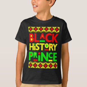 Zwarte Geschiedenis Prins Melanine Jongen Zoon Bru T-shirt