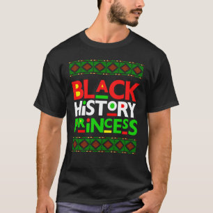 Zwarte geschiedenis prinses zwarte meisje magie br t-shirt