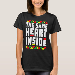 Zwarte geschiedenis pyjama's hetzelfde hart in zwa t-shirt