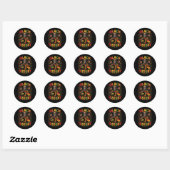 Zwarte Geschiedenis Ronde Sticker (Vel)
