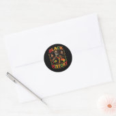 Zwarte Geschiedenis Ronde Sticker (Envelop)