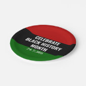 ZWARTE GESCHIEDENIS | Rood Zwart Groen Papieren Bordje (Gekanteld)