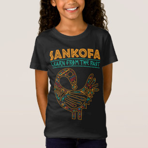 Zwarte Geschiedenis Sankofa African Bird Juneteent T-shirt