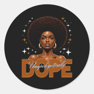 Zwarte Geschiedenis Shirt Onverbloemd Drug Melanin Ronde Sticker