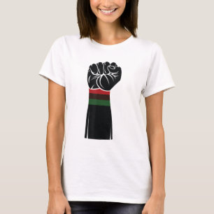 Zwarte geschiedenis Sterke zwarte vuist T-shirt