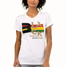 Zwarte Geschiedenis Stopt Nooit BHM Grafische T-sh