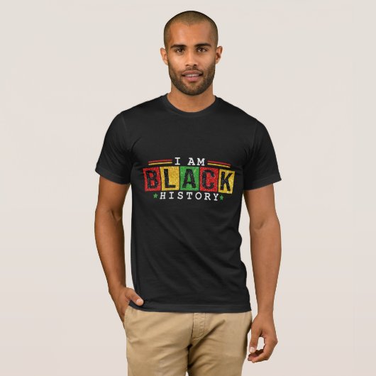 Zwarte geschiedenis t-shirt (Voorkant volledig)