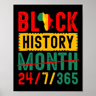 Zwarte Geschiedenis T-shirts Zwarte Geschiedenis M Poster