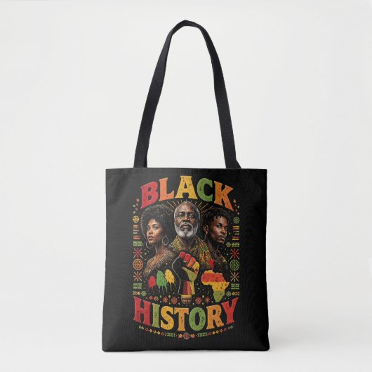 Zwarte Geschiedenis Tote Bag (Voorkant)