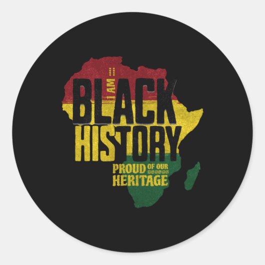 Zwarte geschiedenis trots op onze erfgoed Sticker (Voorkant)