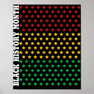 Zwarte geschiedenis van Afrikaanse Amerikanen Maan Poster