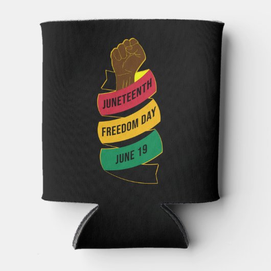 Zwarte geschiedenis van de 11e Dag van de Vrijheid Blikjeskoeler (Voorkant)