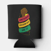 Zwarte geschiedenis van de 11e Dag van de Vrijheid Blikjeskoeler (Achterkant)