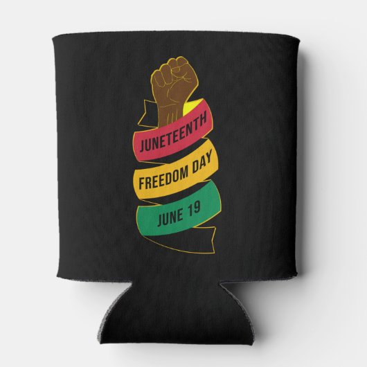 Zwarte geschiedenis van de 11e Dag van de Vrijheid Blikjeskoeler (Achterkant)