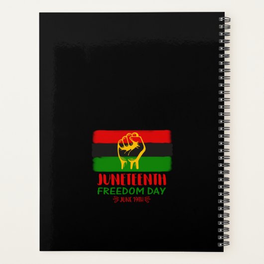 Zwarte geschiedenis van de 11e Dag van de Vrijheid Planner (Achterkant)