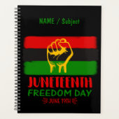 Zwarte geschiedenis van de 11e Dag van de Vrijheid Planner (Voorkant)