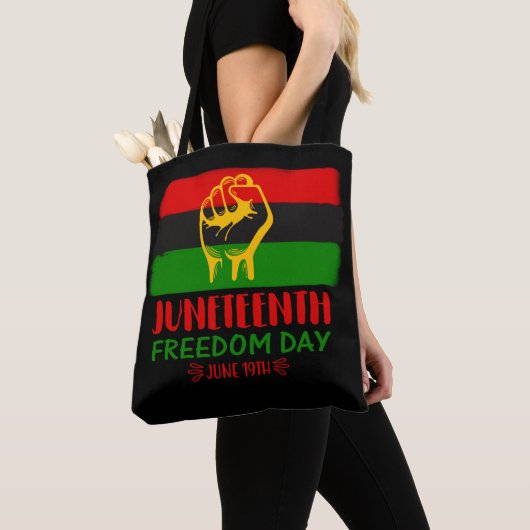 Zwarte geschiedenis van de 11e Dag van de Vrijheid Tote Bag (Dichtbij)
