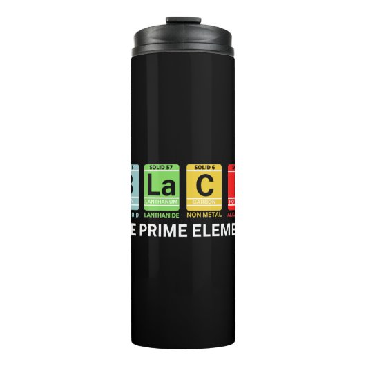 Zwarte geschiedenis van het eerste element thermosbeker (Voorkant)