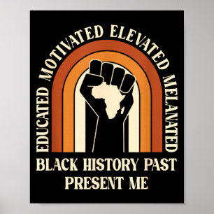 Zwarte Geschiedenis Verleden Heden Ik Melanated Tr Poster