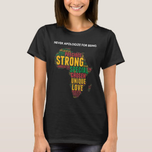 Zwarte geschiedenis verontschuldigt zich nooit voo t-shirt