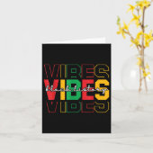 Zwarte geschiedenis vibes kleurrijke Afro-Amerikaa Kaart (Gele Bloem)