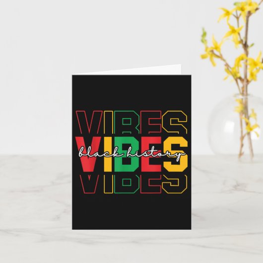 Zwarte geschiedenis vibes kleurrijke Afro-Amerikaa Kaart (Gele Bloem)