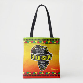 Zwarte Geschiedenis vieren met Afrikaanse kaart op Tote Bag