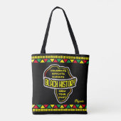 Zwarte geschiedenis vieren met Afrikaanse kaart op Tote Bag (Achterkant)