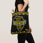 Zwarte geschiedenis vieren met Afrikaanse kaart op Tote Bag (Dichtbij)