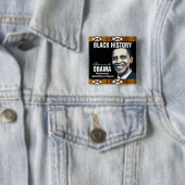 ZWARTE GESCHIEDENIS VIERKANTE BUTTON 5,1 CM (In situ)