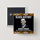 ZWARTE GESCHIEDENIS VIERKANTE BUTTON 5,1 CM (Voorkant /achterkant)
