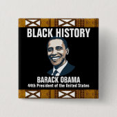 ZWARTE GESCHIEDENIS VIERKANTE BUTTON 5,1 CM (Voorkant)