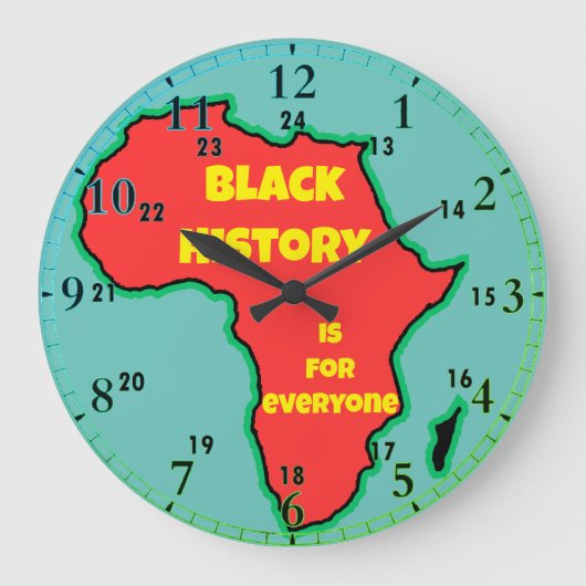 Zwarte geschiedenis voor iedereen grote klok (Voorkant)