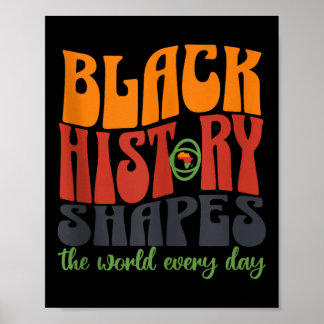 Zwarte geschiedenis vormt de wereld elke dag grill poster