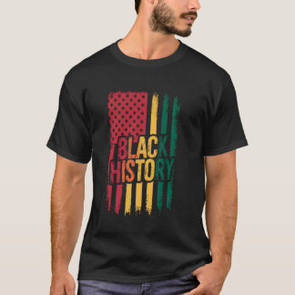 Zwarte Geschiedenis VS Vlag Afro-Amerikaanse Patri T-shirt
