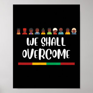Zwarte geschiedenis: we zullen de burgerrechtenjun poster