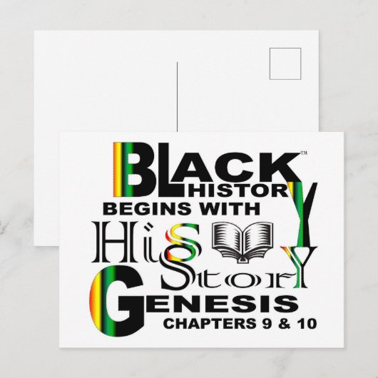 Zwarte geschiedenis - Zijne verhaal Briefkaart (Voorkant / Achterkant)