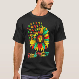 Zwarte Geschiedenis Zonnebloem Voorste Afrikaanse  T-shirt