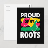 Zwarte geschiedenisgroep van Mijn Briefkaart voor  (Voorkant / Achterkant)