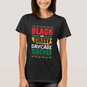 Zwarte-geschiedenismaan voor leraar in de Zwarte-Z T-shirt