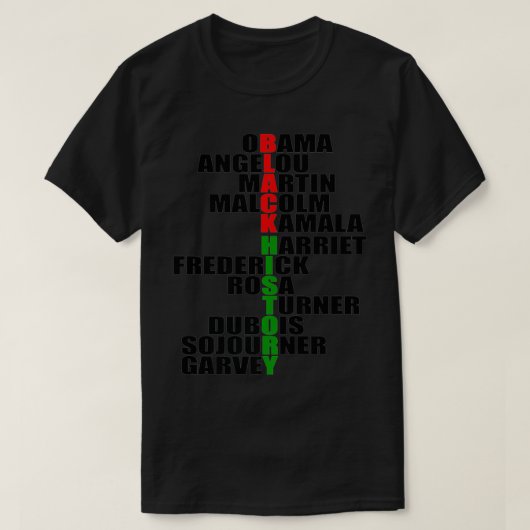 Zwarte geschiedenismaand 2021 Dream like Leaders K T-shirt (Design voorkant)