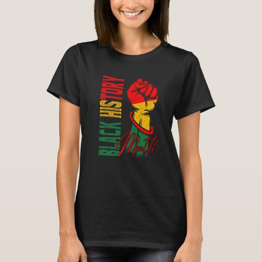 Zwarte geschiedenismaand 2022 Bhm Melanin African  T-shirt (Voorkant)