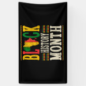 Zwarte geschiedenismaand 2022 Zwarte Geschiedenis Spandoek (Verticaal)