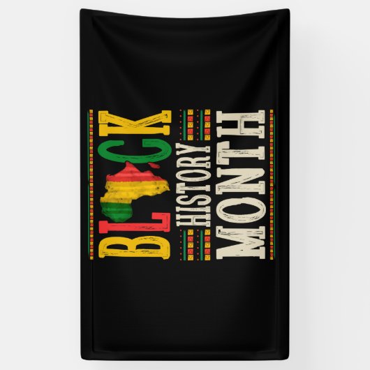 Zwarte geschiedenismaand 2022 Zwarte Geschiedenis  Spandoek (Verticaal)