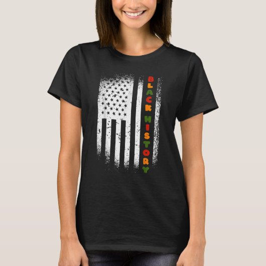 Zwarte geschiedenismaand 247365, geprimeerd-Afrika T-shirt (Voorkant)