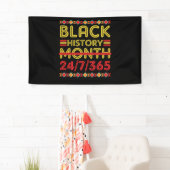 Zwarte geschiedenismaand 24 7 362 dagen Afrikaans- Spandoek (Insitu)