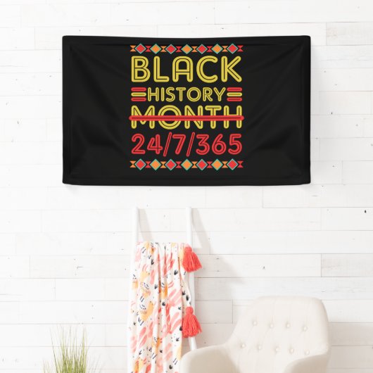 Zwarte geschiedenismaand 24 7 362 dagen Afrikaans- Spandoek (Insitu)