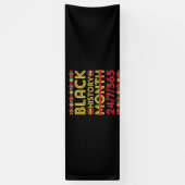 Zwarte geschiedenismaand 24 7 362 dagen Afrikaans- Spandoek (Verticaal)