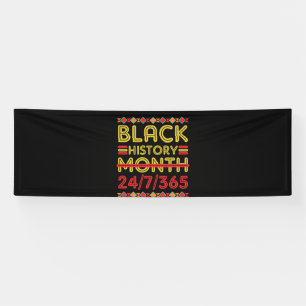 Zwarte geschiedenismaand 24 7 362 dagen Afrikaans- Spandoek